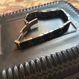 Gold and Black Men's Bracelet